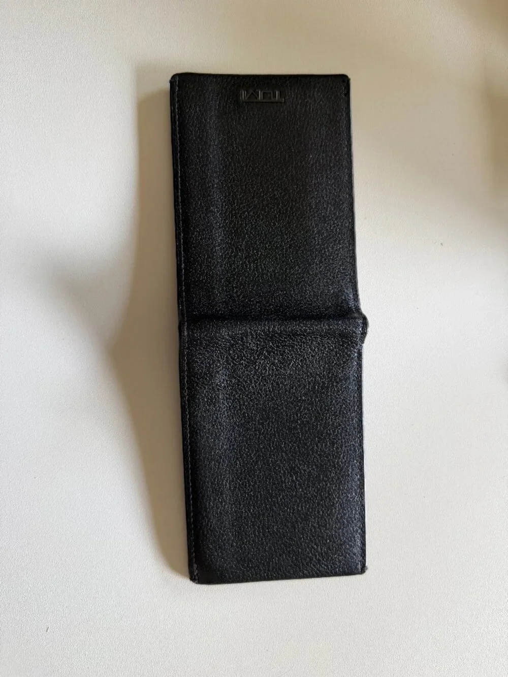 TUMI Nassau Black Leather Bifold Wallet